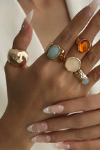 Conjunto de Anillos Abiertos con Strass
