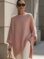 Elsa - Suéter Largo Elegante De Punto Suave