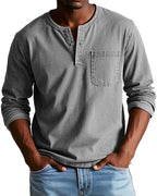 Sebastian - Camisa Retro de Denim Ligero Premium