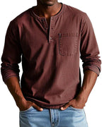Sebastian - Camisa Retro de Denim Ligero Premium