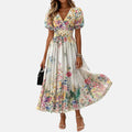 Floriel - Vestido Midi con Estampado Floral Femenino
