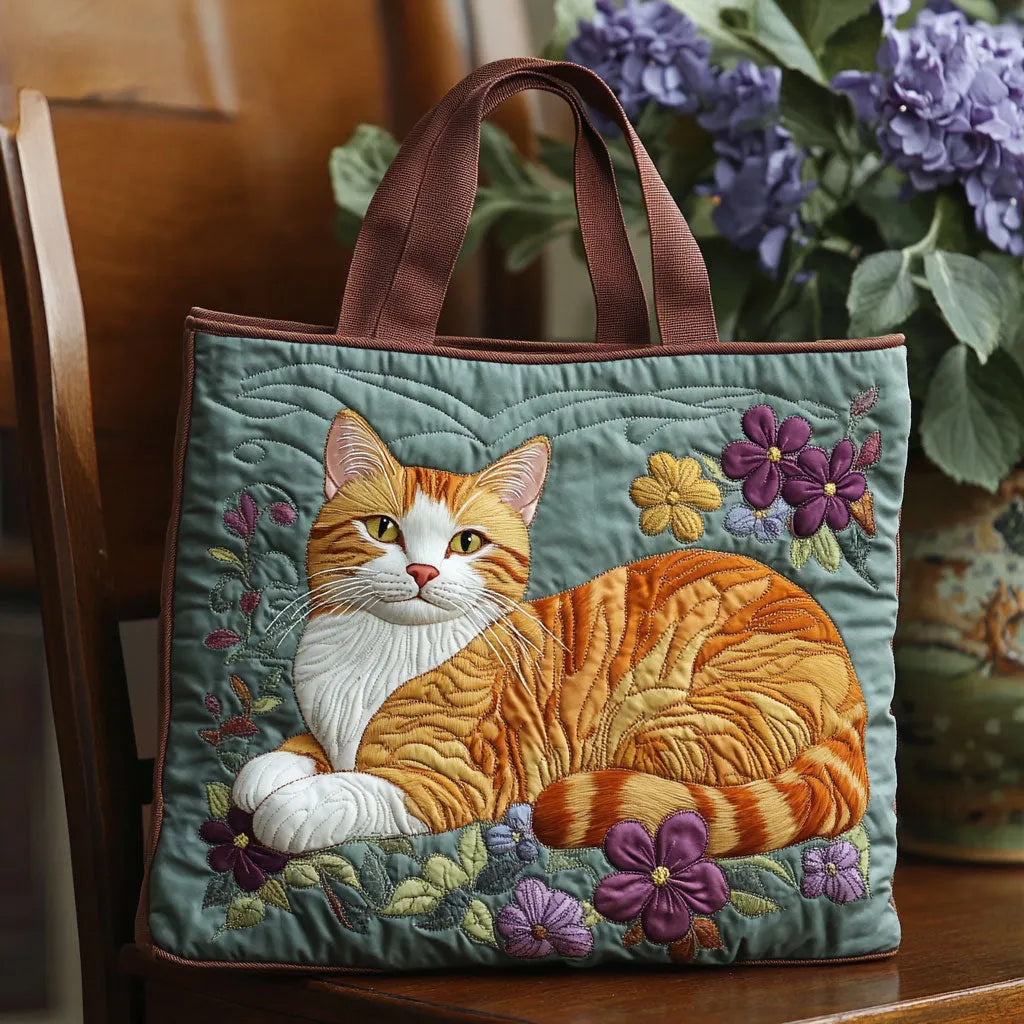 Katou - Bolso Tote Cómodo con Gato Cosido a Mano