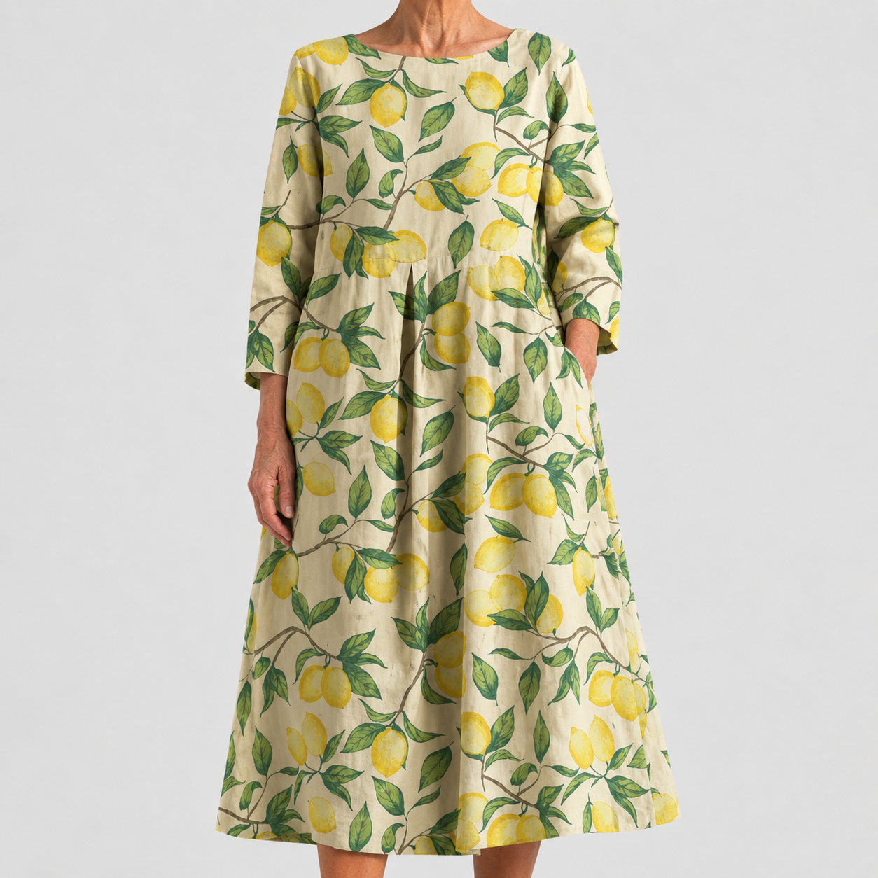 Vestido Amalia con Estampado de Limones