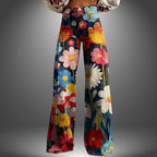 Eloise - Pantalones de Cintura Alta con Estampado Floral