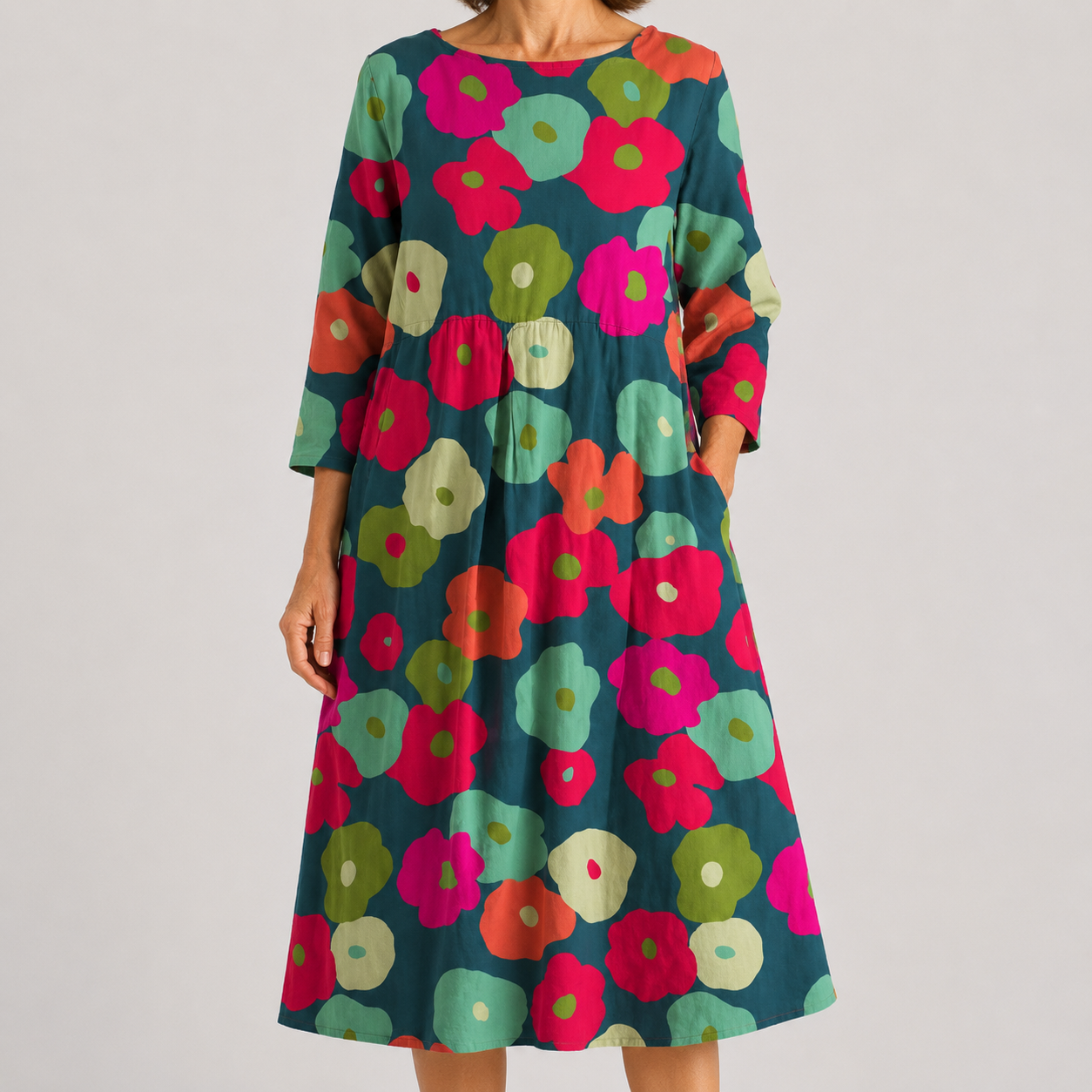 Vestido Vicenta con Estampado Floral Vivo