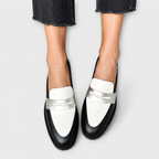Xara | Mocasines Negros Metalizados