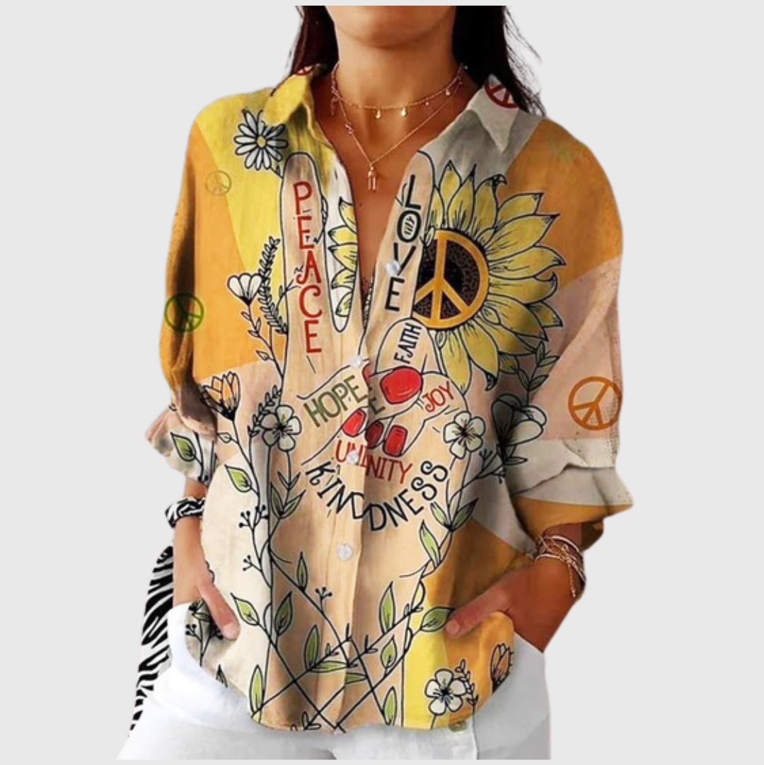 Blusa ligera y colorida con estampado