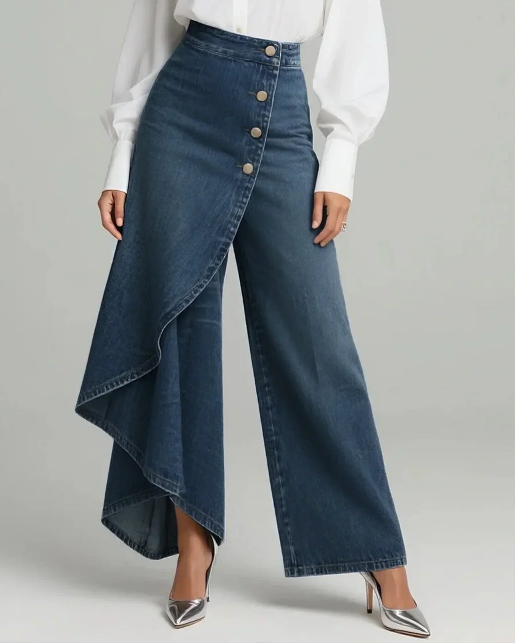 Herma - Jeans de Denim Superior con Diseño Tipo Cartera