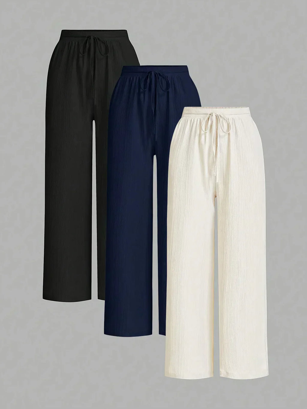 Myriam - Conjunto de 3 Pantalones Plisados Holgados