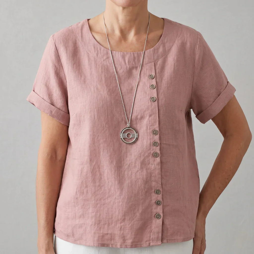 Gayané - Blusa de Lino con Detalles de Botones