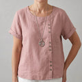 Gayané - Blusa de Lino con Detalles de Botones