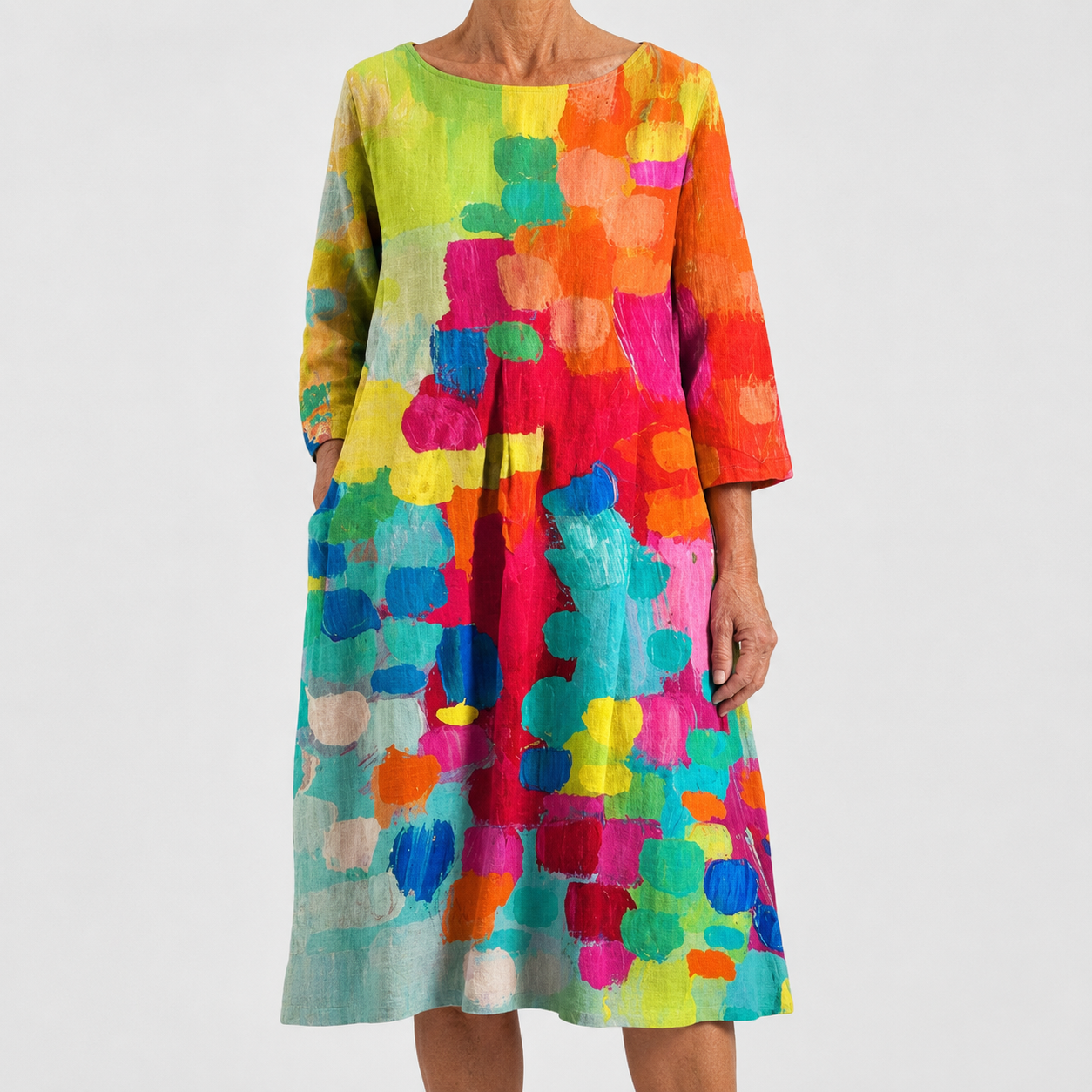 Vestido Viviana Colorido de Encanto Artístico
