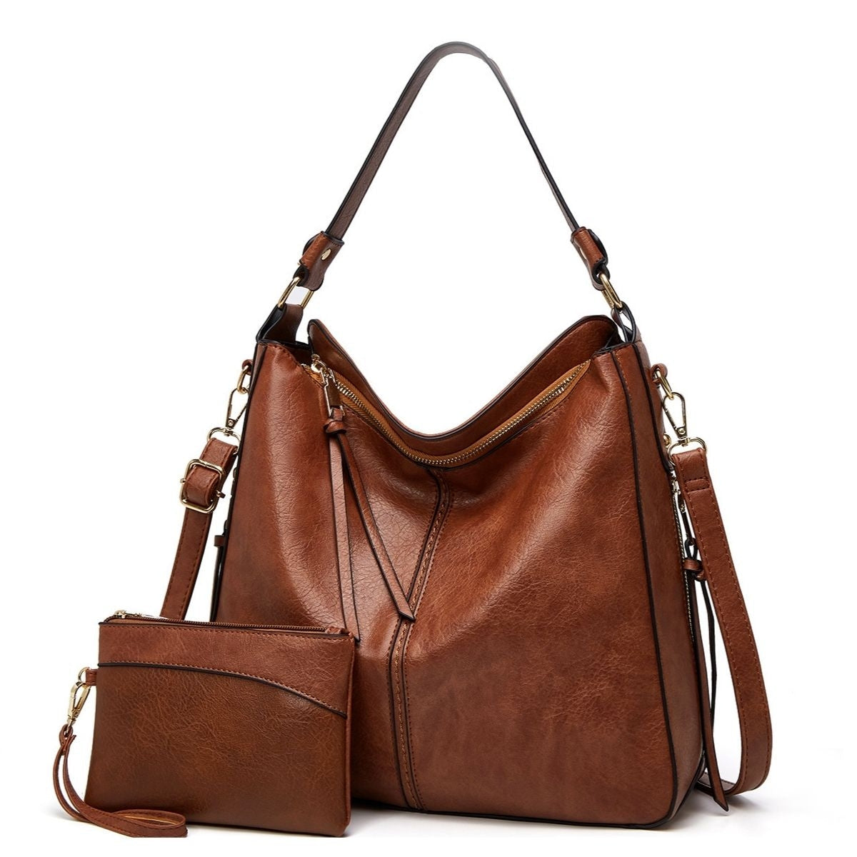 Luna Soler – Bolso hobo Valentina de cuero vegano con cartera incluida
