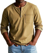 Sebastian - Camisa Retro de Denim Ligero Premium