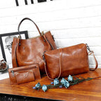 Luna Soler – Set Riley de 4 bolsos de cuero vegano vintage
