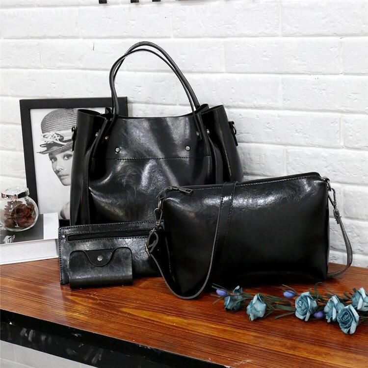 Luna Soler – Set Riley de 4 bolsos de cuero vegano vintage