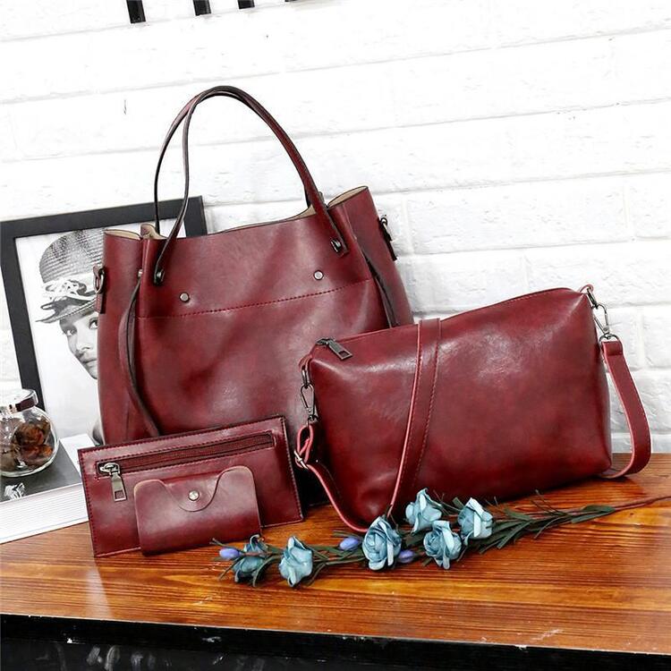 Luna Soler – Set Riley de 4 bolsos de cuero vegano vintage