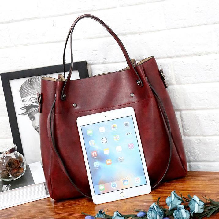 Luna Soler – Set Riley de 4 bolsos de cuero vegano vintage