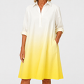 Vestido Camisero Degradado Amarillo