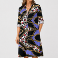 Vestido Camisero Estampado de Cadenas