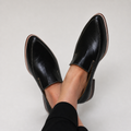 Zofia | Mocasín Negro Combinado