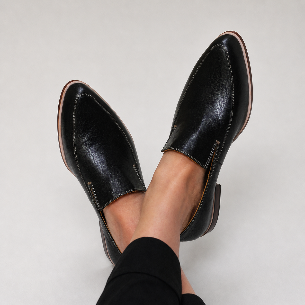 Zofia | Mocasín Negro Combinado