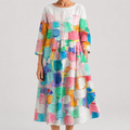Vestido Midi Artístico Efecto Acuarela