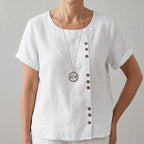 Gayané - Blusa de Lino con Detalles de Botones
