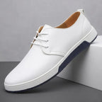 Enrico - Zapatillas Elegantes Minimalistas de Cuero Liso