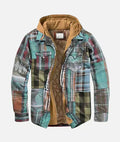 Chaqueta patchwork de cuadros