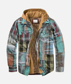 Chaqueta patchwork de cuadros