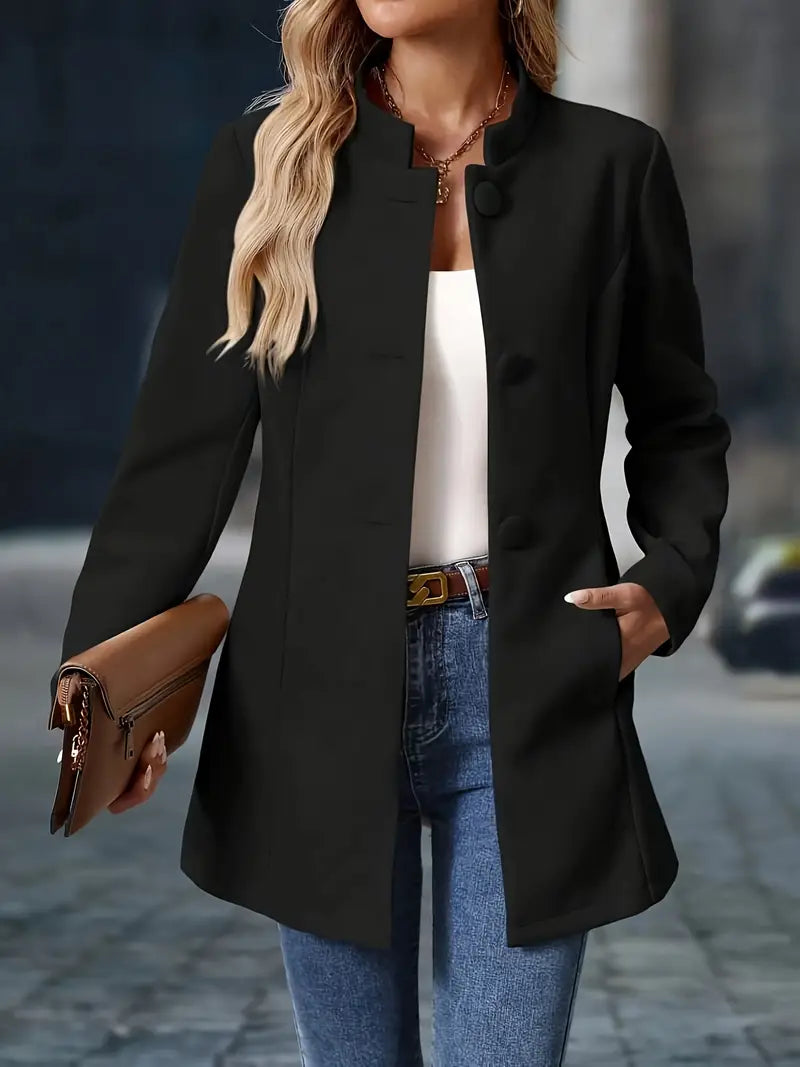 Priscilla - Chaqueta Larga Estilo Blazer Elegante