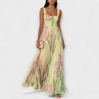 Evelina - Vestido Largo Elegante con Estampado Floral