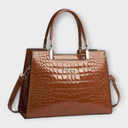 BOLSO CON ESTAMPADO DE COCODRILO BRILLANTE