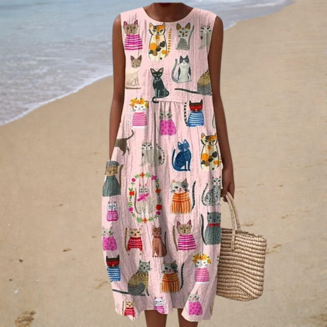 Vestido de verano cómodo sin mangas