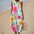 Analisa | Vestido midi con estampado floral