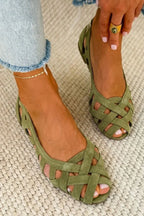 Grasia - Sandalias Estilo Bailarina con Tiras Cruzadas