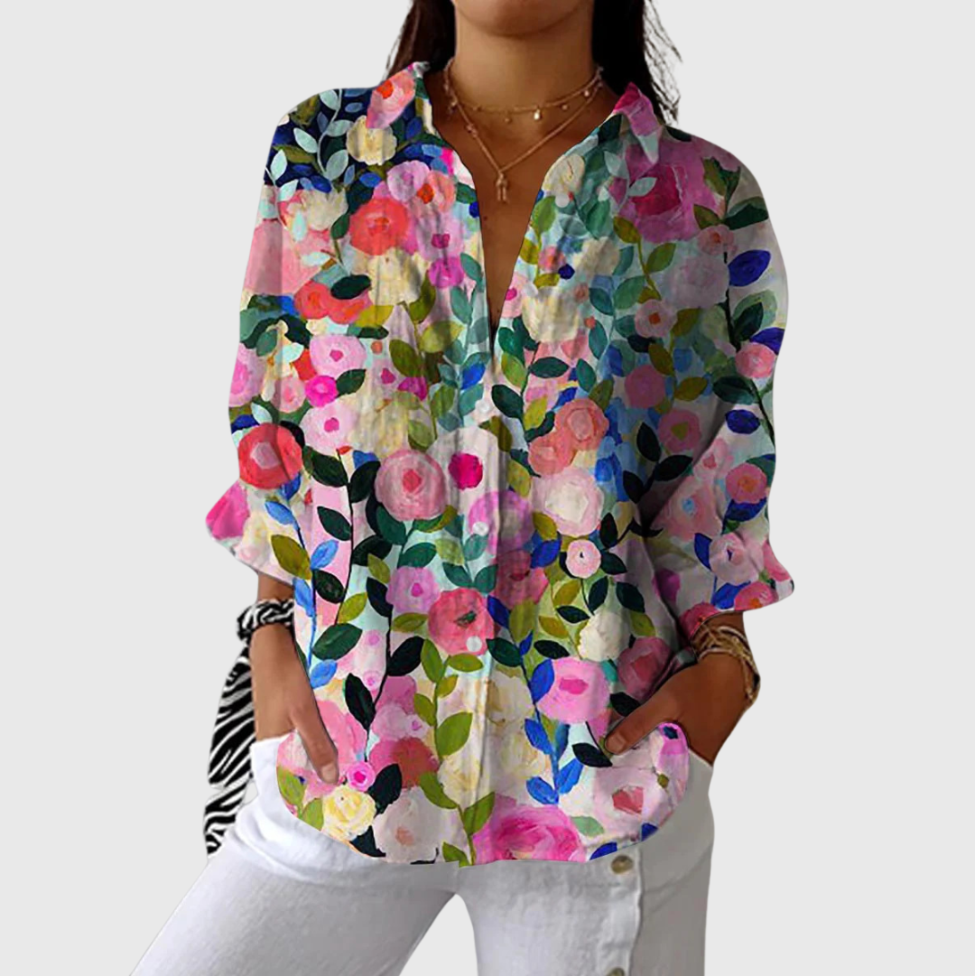 Blusa ligera y colorida con estampado