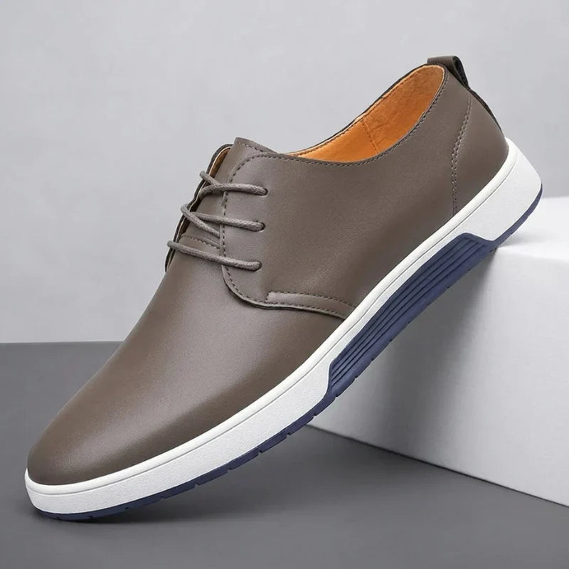 Enrico - Zapatillas Elegantes Minimalistas de Cuero Liso