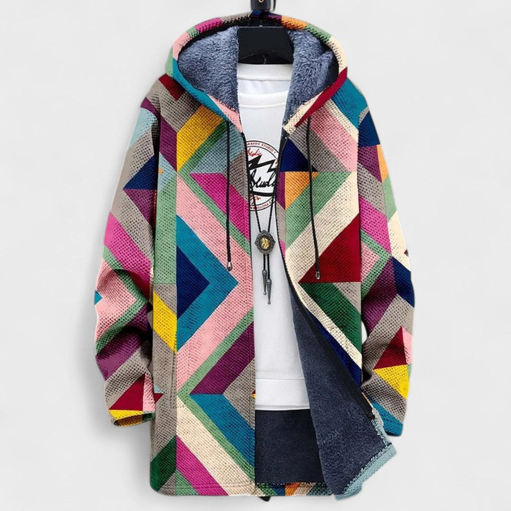 Cárdigan artístico con estampado único