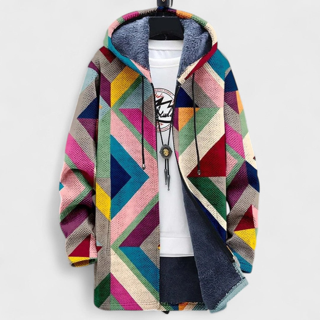 Cárdigan artístico con estampado único