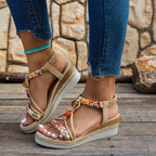 Dhalila - Sandalias Boho Artesanales con Plataformas Ergonómicas