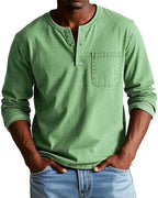 Sebastian - Camisa Retro de Denim Ligero Premium