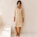 Sada - Vestido Camisero de Lino Suave y Transpirable