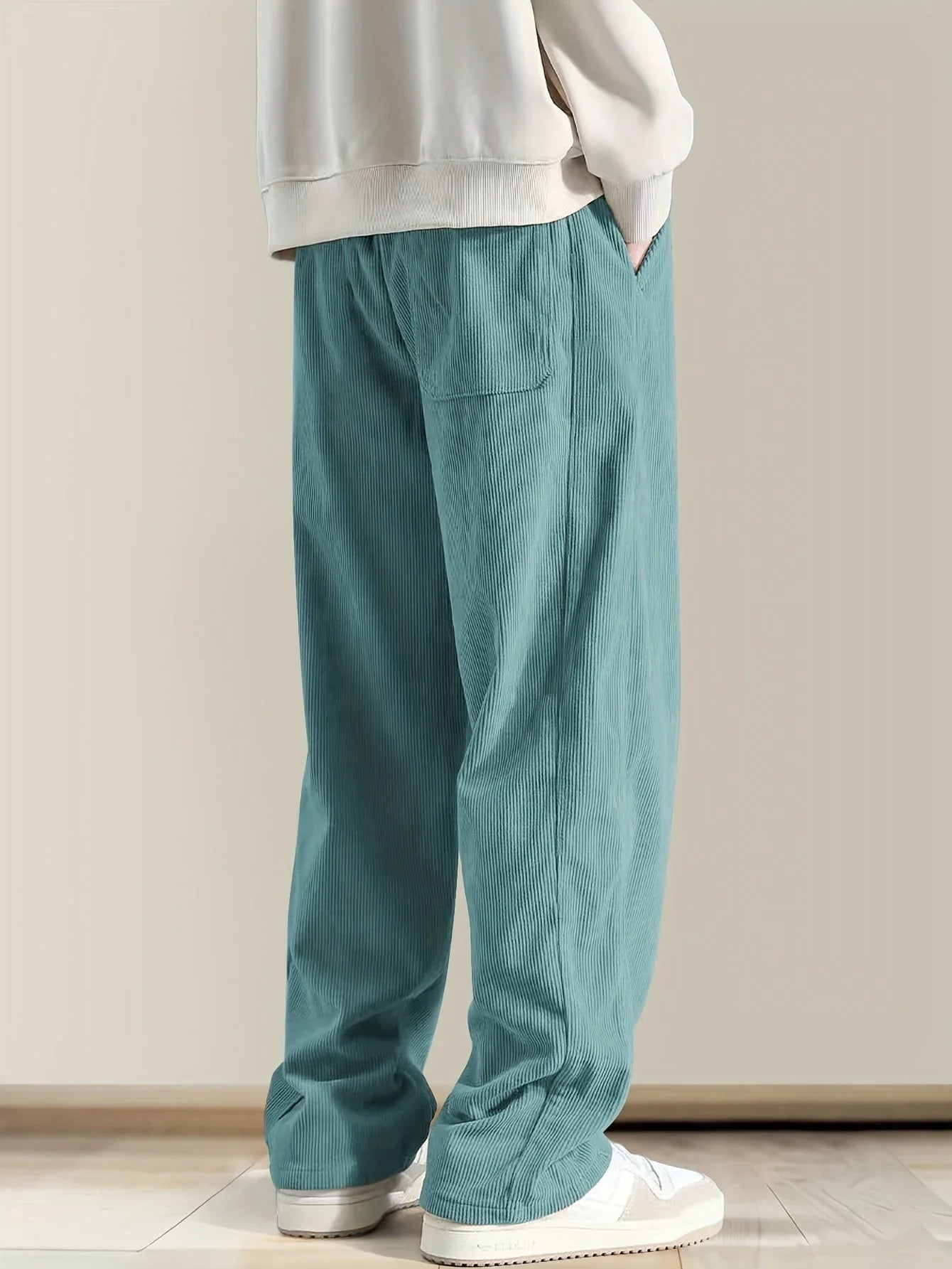 Elis - Pantalón Amplio de Pana con Cintura Ajustable