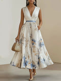 Josepha - Vestido Midi Acampanado de Gasa Plisada