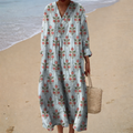 Carmela | Vestido largo vintage con estampado floral