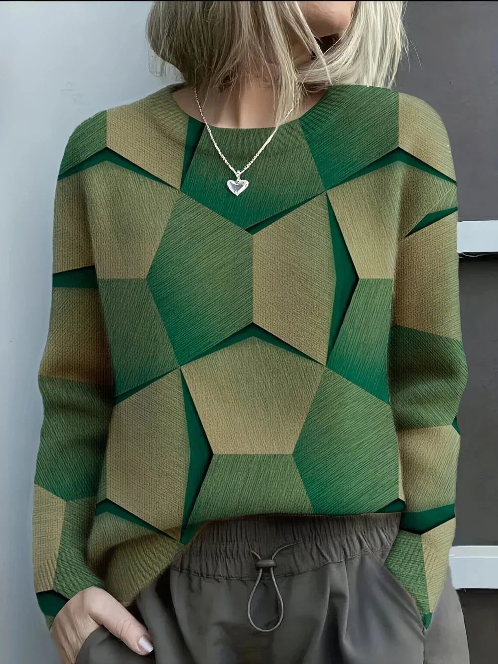 Darya - Suéter con Patrón Geométrico