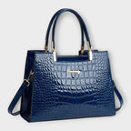 BOLSO CON ESTAMPADO DE COCODRILO BRILLANTE