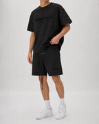 Essam - Conjunto Casual Camiseta y Shorts de Algodón